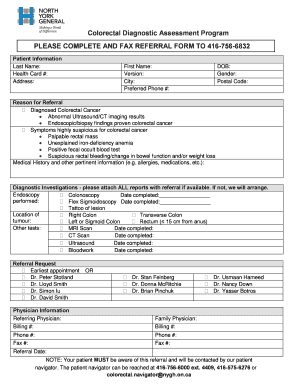 North York General Hospital Home  Form