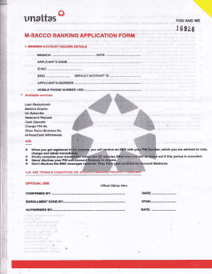 Unaitas Sacco App  Form