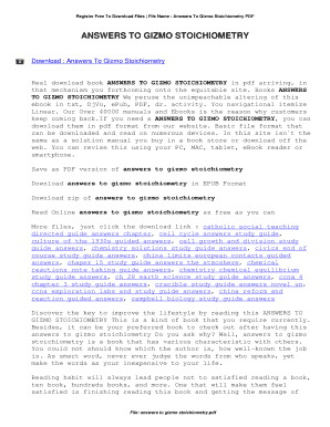 Stoichiometry Gizmo Worksheet with Answer Key PDF  Form