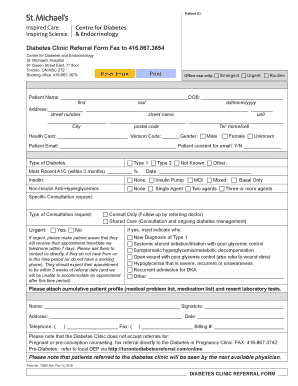 St Michaels Clinic Referral  Form