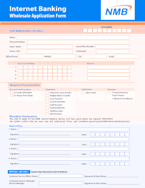 Ibanking Nmb  Form