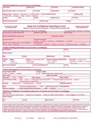  Hiv Report Form 2018-2024