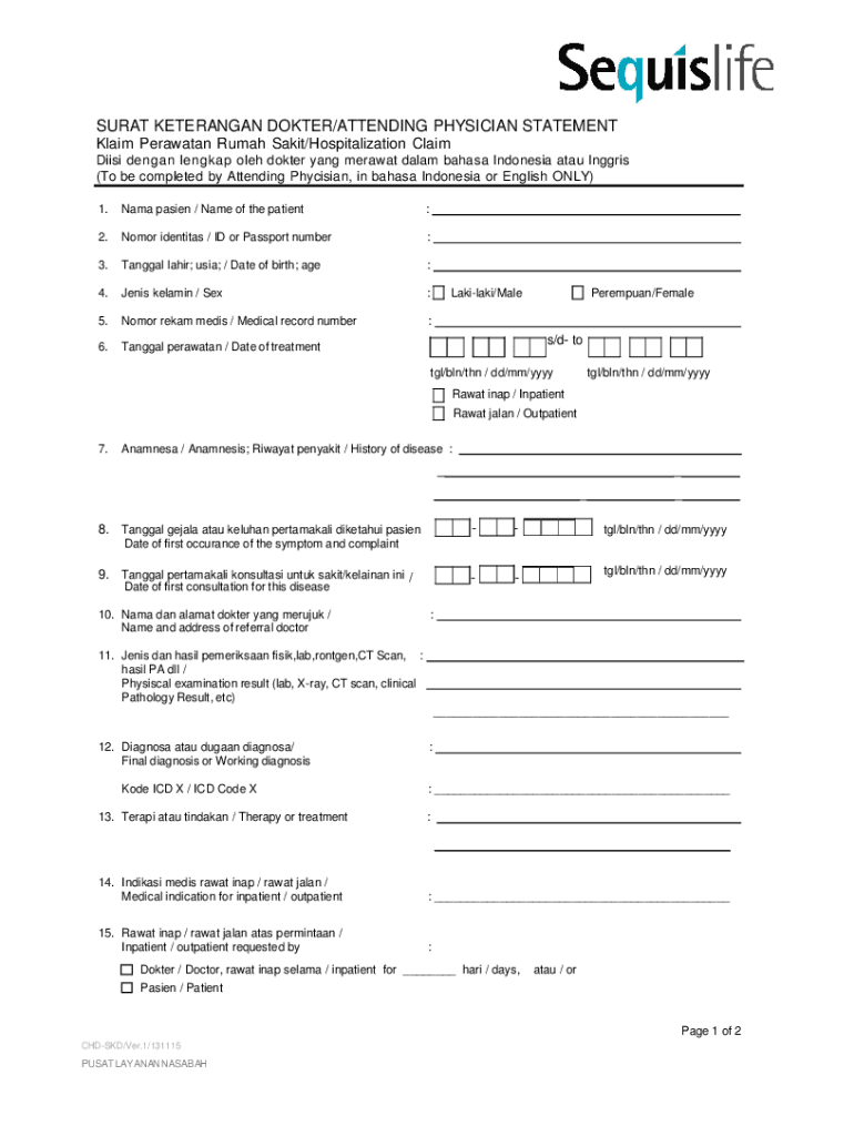 Surat Dokter PDF  Form
