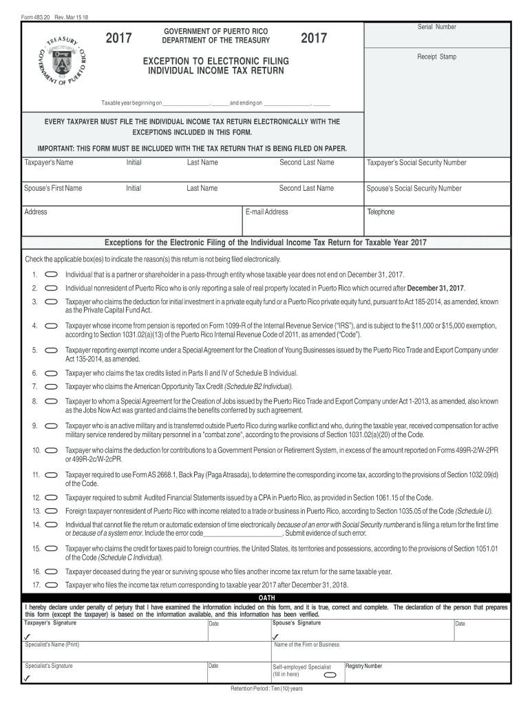  Form 482 Puerto Rico English 2017-2024