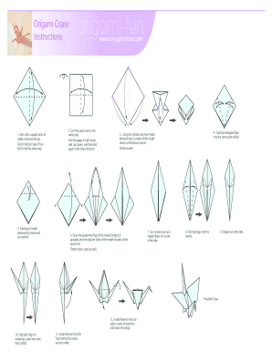Origami Crane Instructions PDF  Form