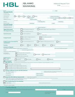  Hbl Additional Request Form 2013