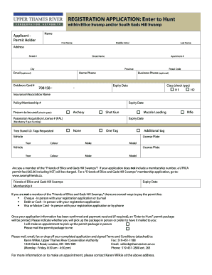 Canada Registration Application Enter  Form