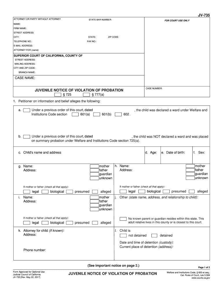  735 Notice 2017-2024