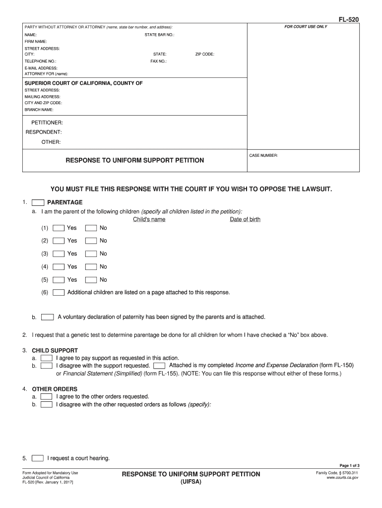  Uifsa Form California 2017-2024