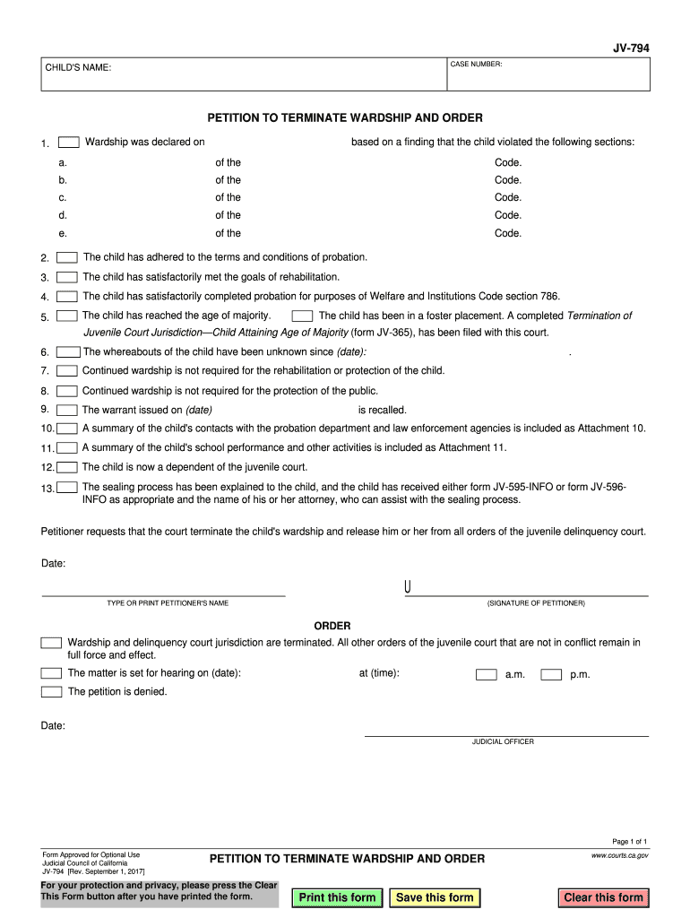  Wardship Form 2017-2024