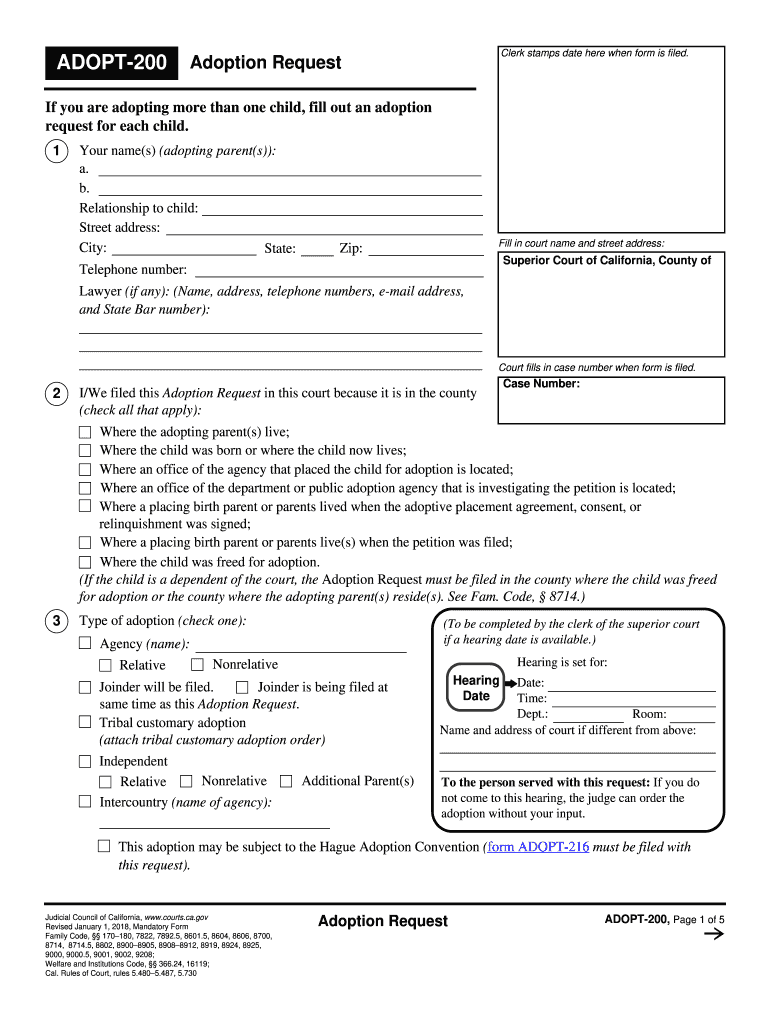  Adopt Form 2018-2024