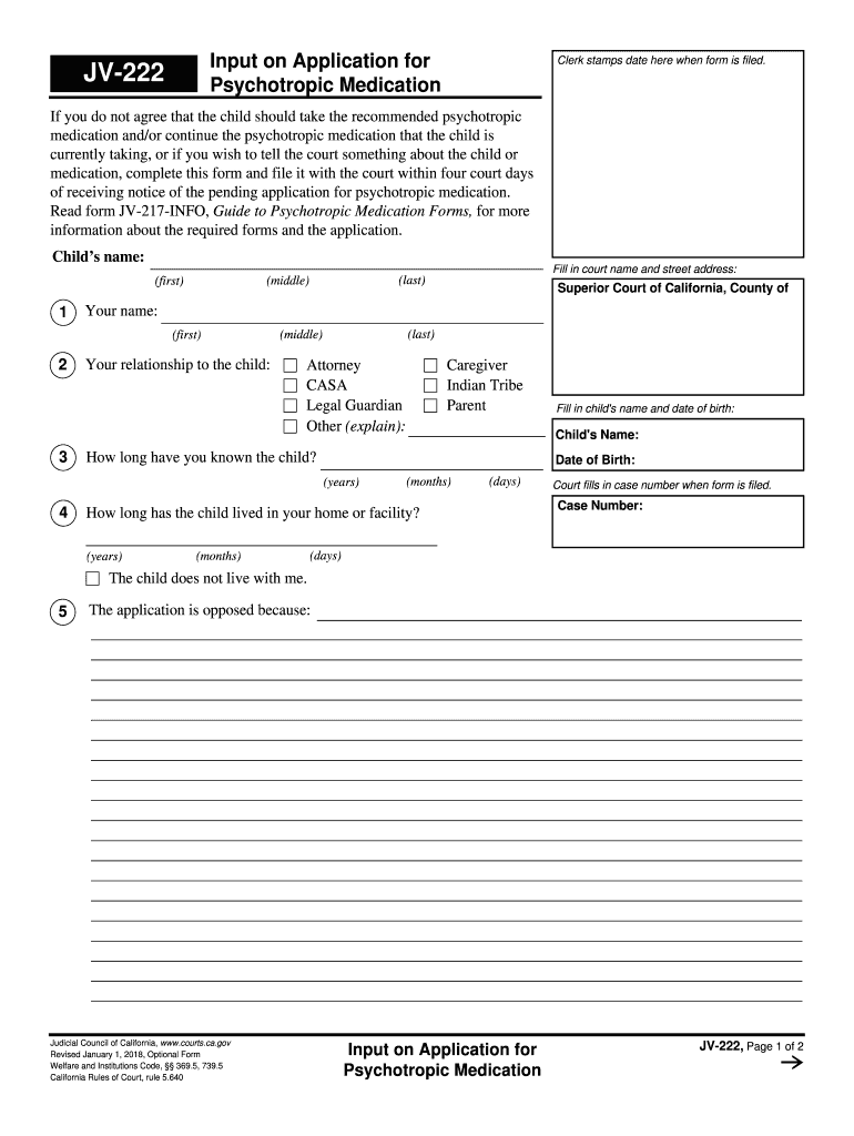  Ca Form Medication 2018-2024