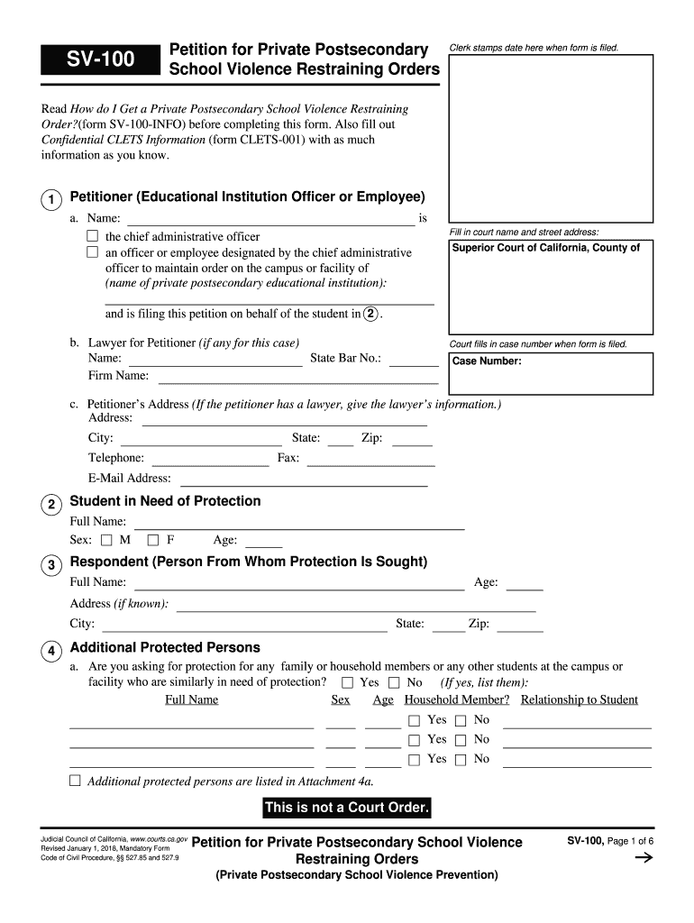  California Sv100 2018-2024