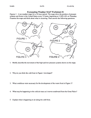 Weather Maps Worksheet  Form