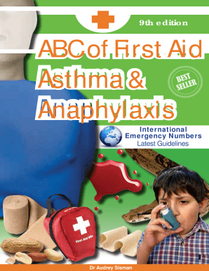 ABC of First Aid Asthma &amp;amp; Anaphylaxis First Aid Accident  Form