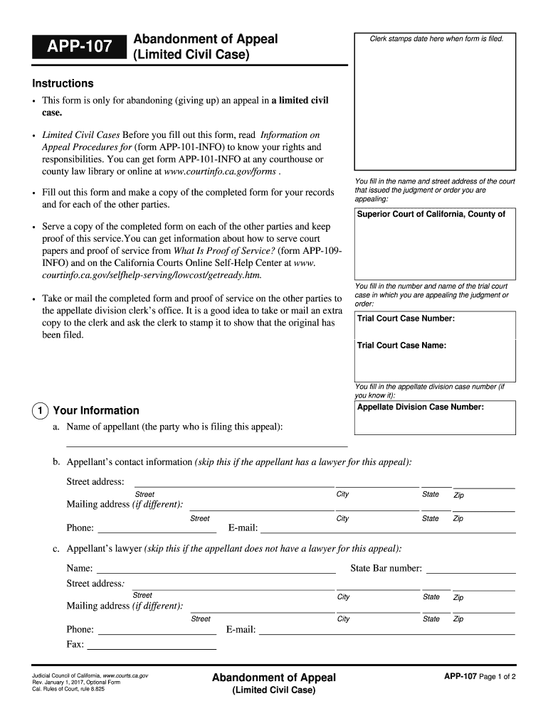  App 107 Form 2017-2024