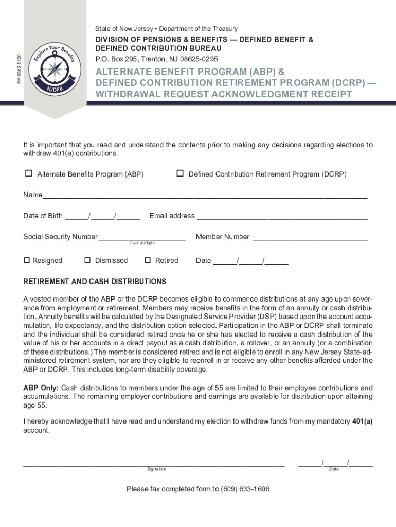 NEW JERCEY FP 0952 0120 Form