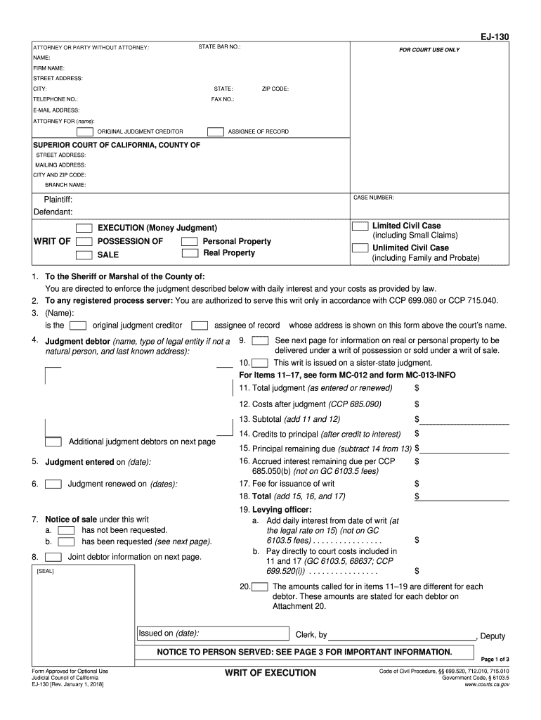 Get and Sign Ej 130 2018-2022 Form