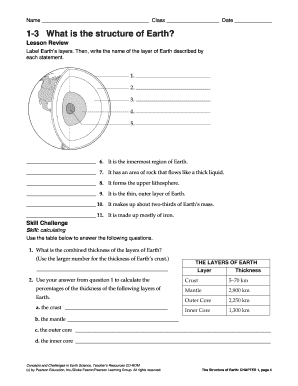 1 3 What is the Structure of Earth?  Form