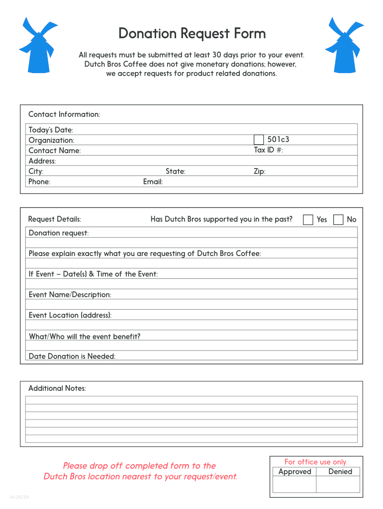 Dutch Bros Fundraiser  Form: get and sign the form in seconds
