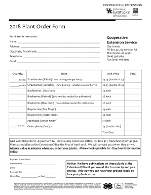 Plant Order Form