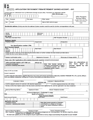 Leadway Pensure Online Withdrawal  Form