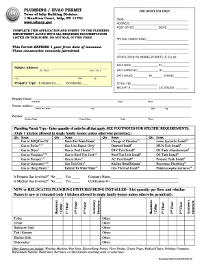  Town of Islip Building Permit Application 2018-2024