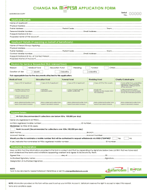 Changa Na Mpesa  Form