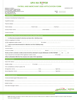 Lipa Na Mpesa Till Number PDF  Form