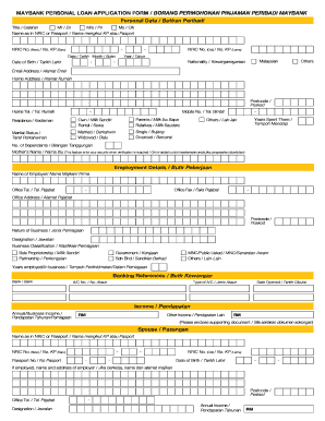  Borang Pinjaman Maybank 2010