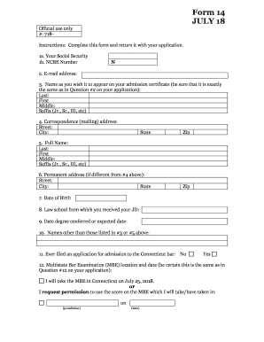 Connecticut Form 14