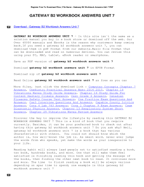 Gateway B2 Unit 7 Test Key  Form