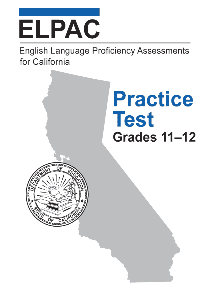 Elpac Practice Test 11 12  Form