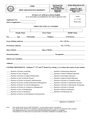 West Visayas State University Application Form