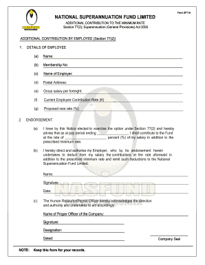 Nasfund Withdrawal Request Letter Sample  Form