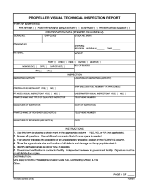 Technical Inspection Report  Form