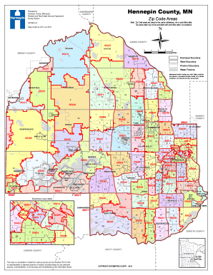 Hennepin County Zip Code Map  Form