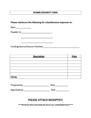 Reimbursement Form