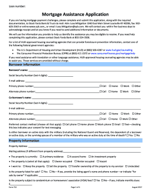  Mortgage Assistance Application Form 710 2017-2024