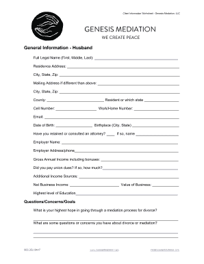 GM Divorce Client Intake Form