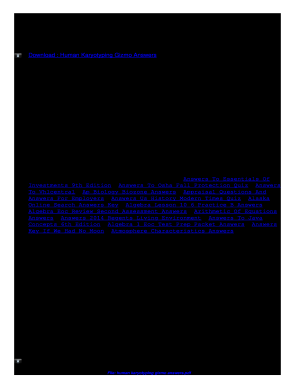 Human Karyotyping Answer Key PDF  Form