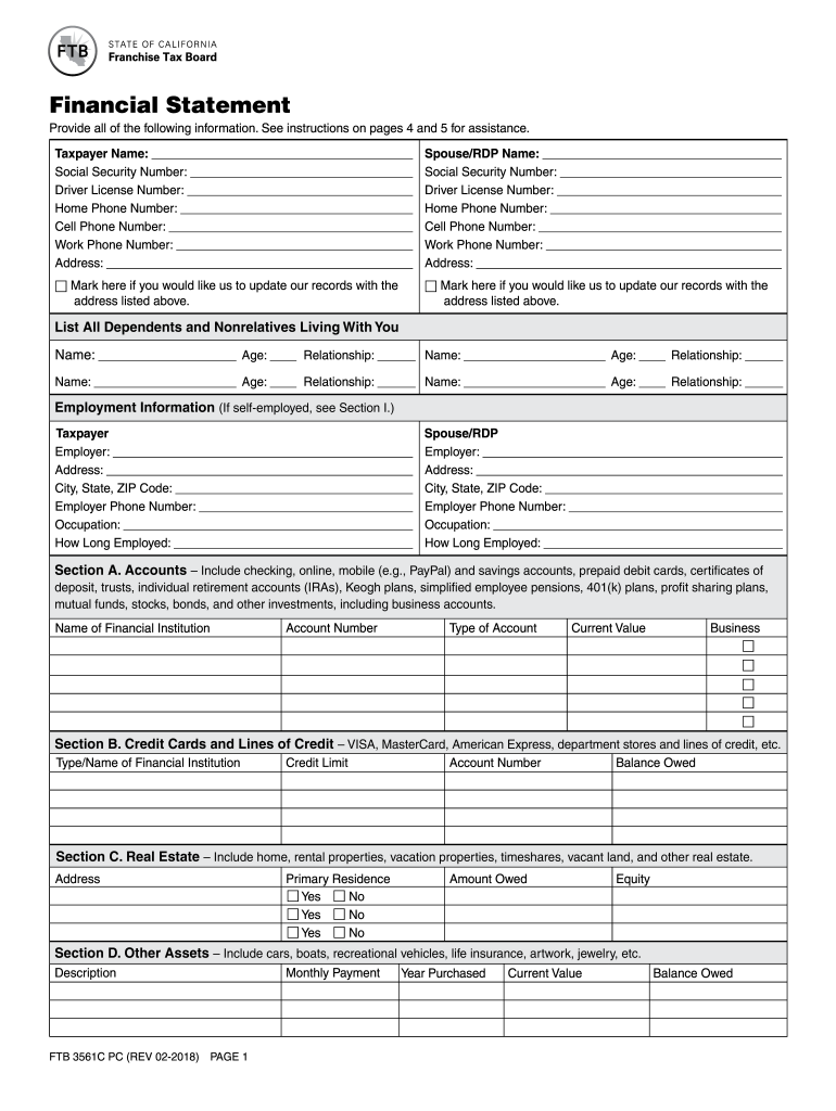 Ftb 3561c  Form