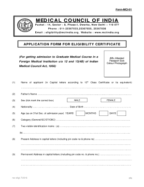  Eligibility Certificate 2016-2024