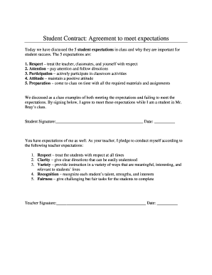 Expectations Document Template  Form