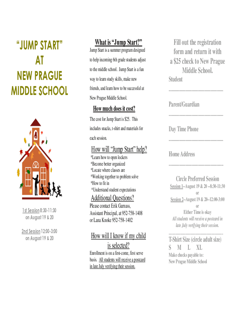 Jump Start Registration Form 2013-2026