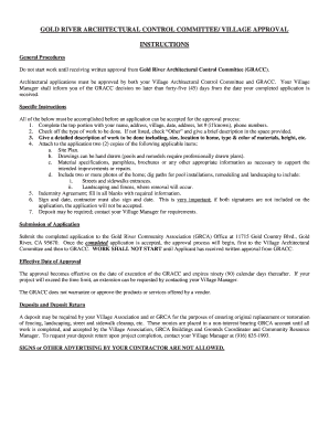 Gold River Architectural Control Committee Gold River Community  Form