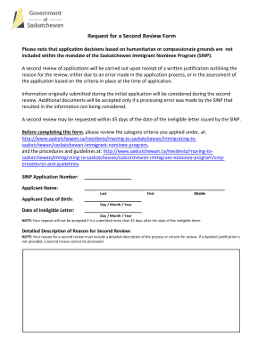 Sinp Second Review  Form