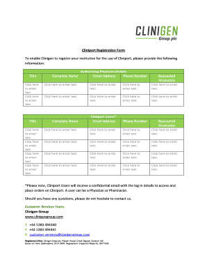 Cliniport  Form