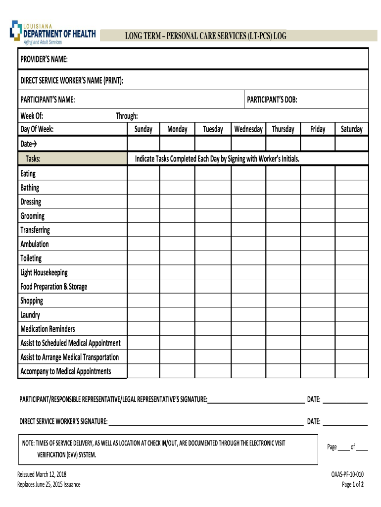  Oaas Pf 10 010 Form 2018