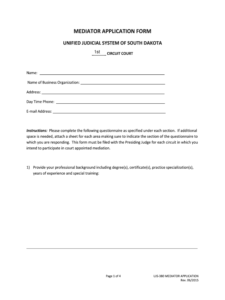 Sd Mediator  Form